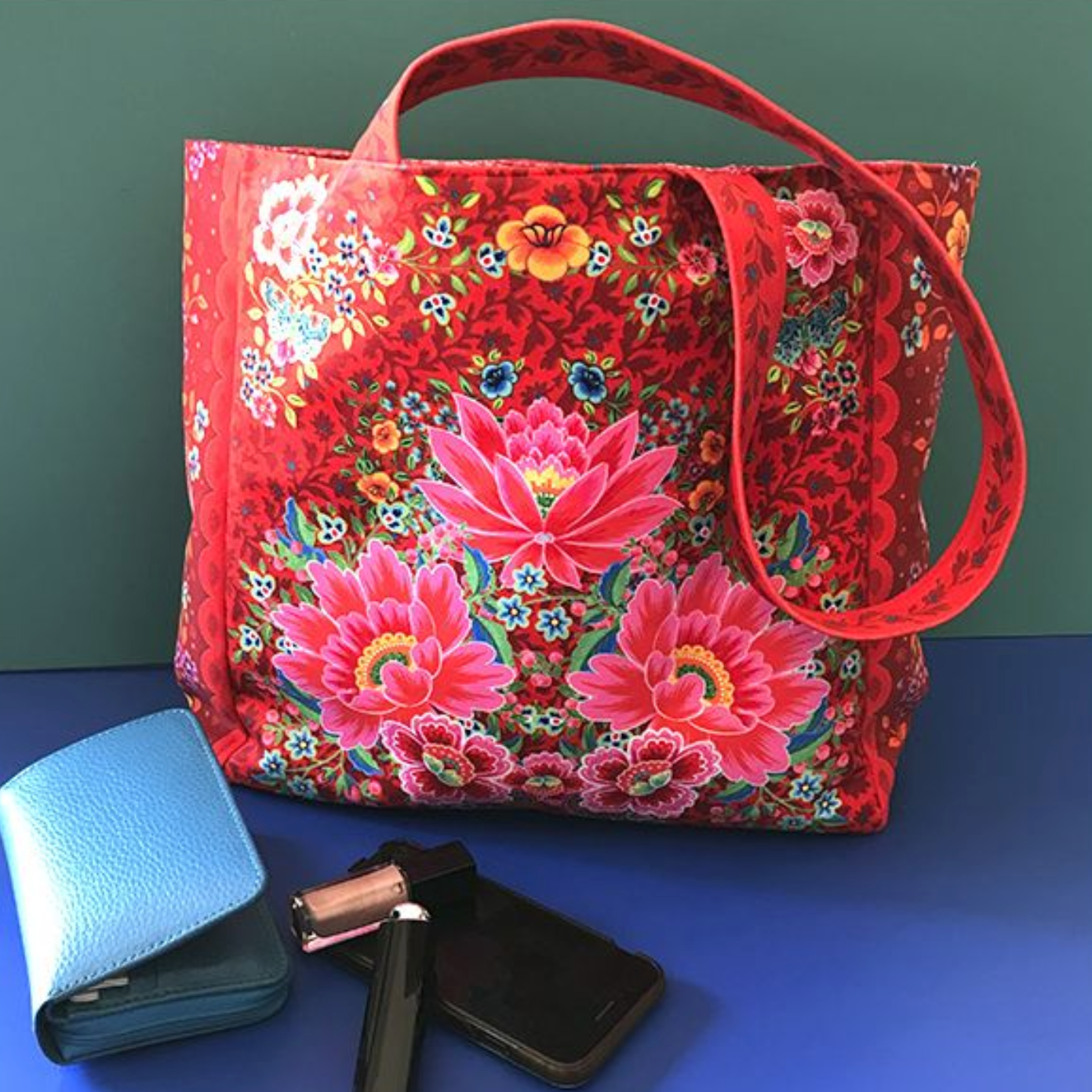 Velvet Sewing Kit : Square Bag : India