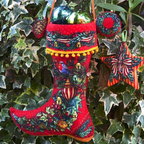 Velvet Christmas Stocking & Decorations Sewing Kit