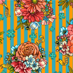 Cotton Fabric HALF METRE : Odile Bailloeul : Charms