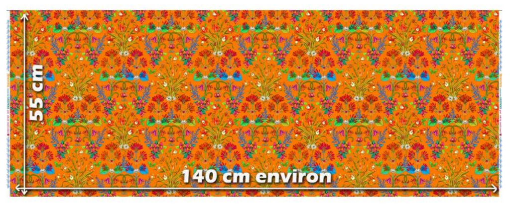 Cotton Fabric HALF METRE : Odile Bailloeul : Minstrel Orange