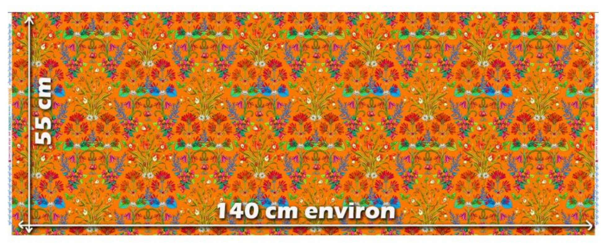 Cotton Fabric HALF METRE : Odile Bailloeul : Minstrel Orange