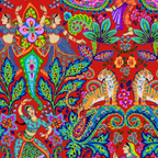 Half Metre : Odile Bailloeul VELVET Bollywood Red