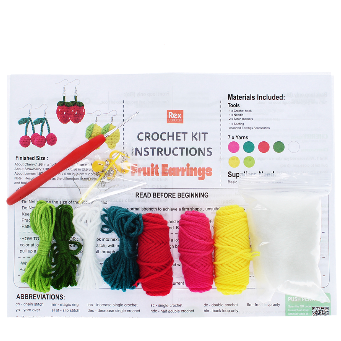 Crochet Kit : Fruit Earrings