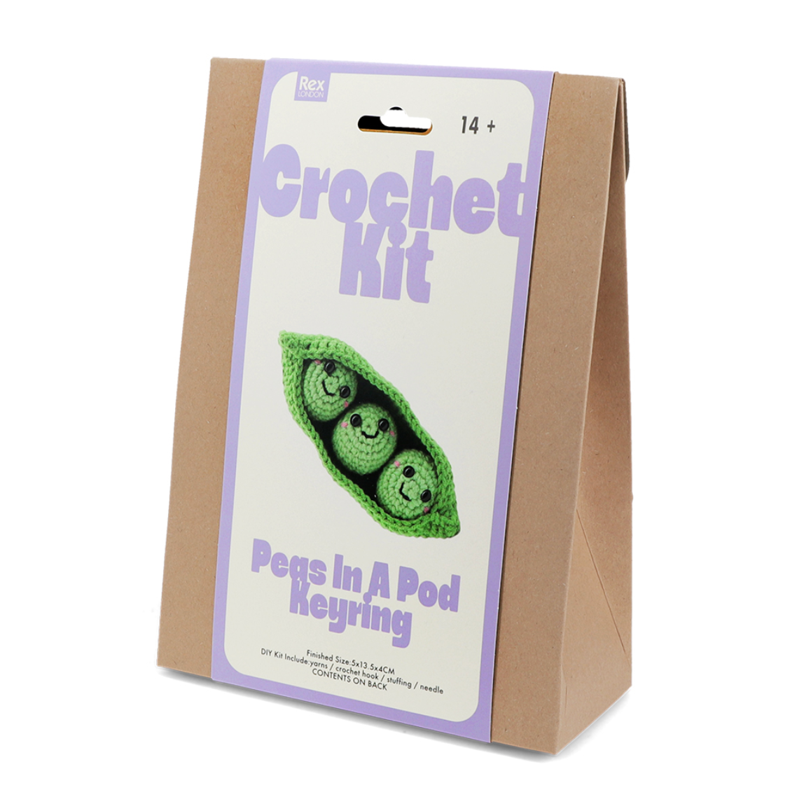 Crochet Kit : Peas in a Pod Keyring