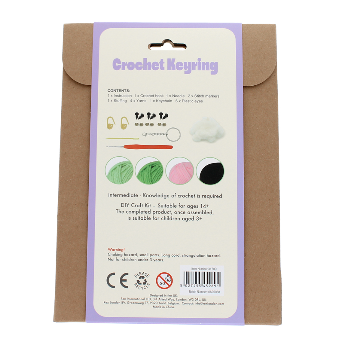 Crochet Kit : Peas in a Pod Keyring