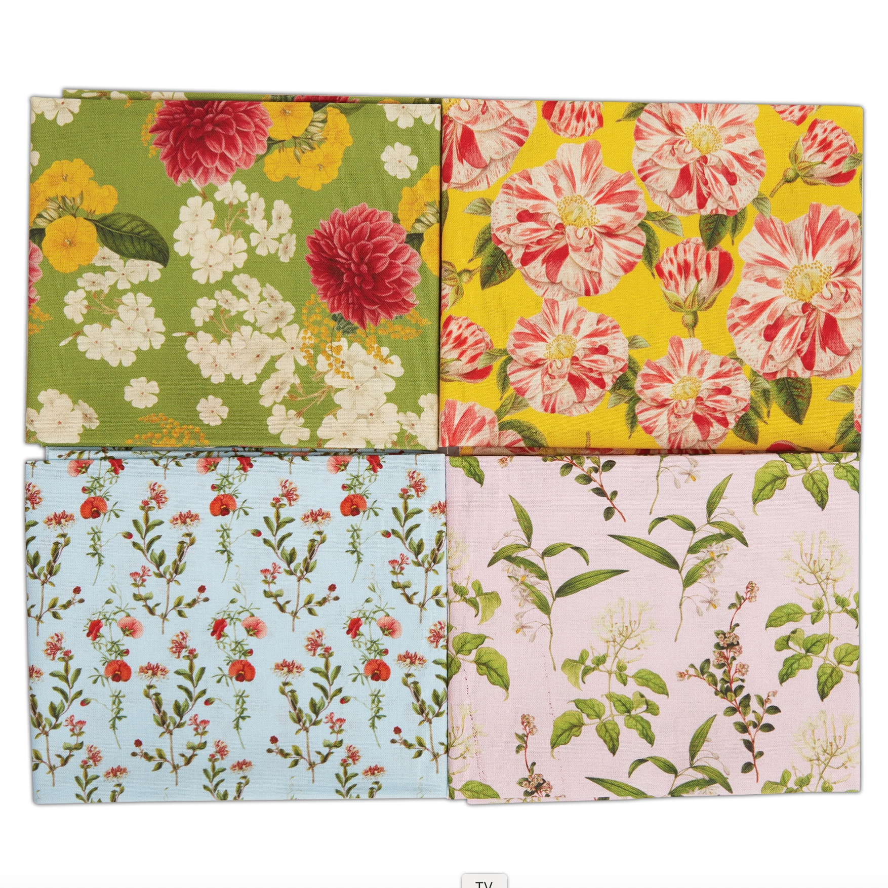RHS Fat Quarter Fabric Bundle, Edwards, 45 X 56cm, Pack of 4