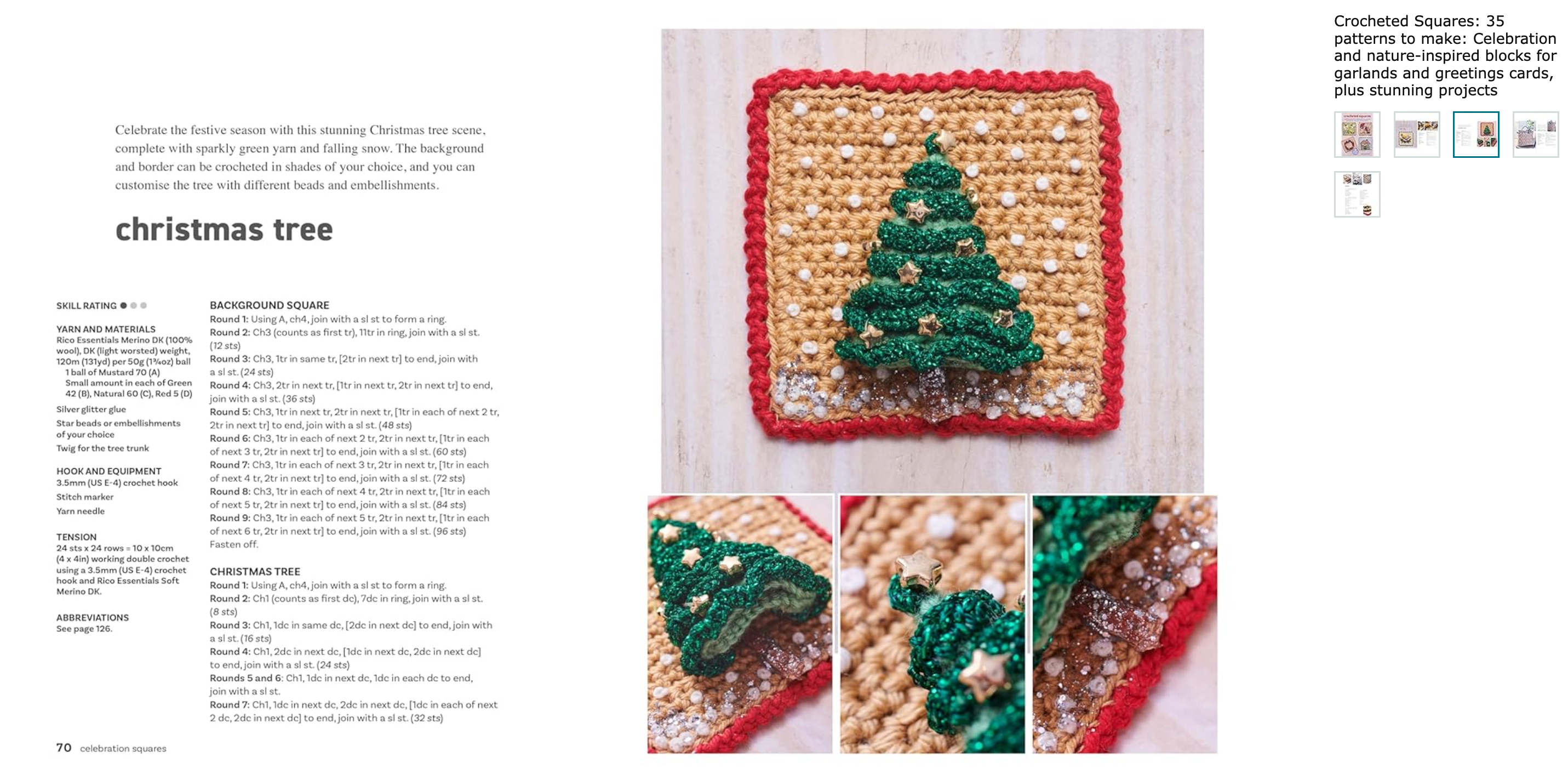 Crocheted Squares : 35 Patterns to Make :  by Kate Eastwood