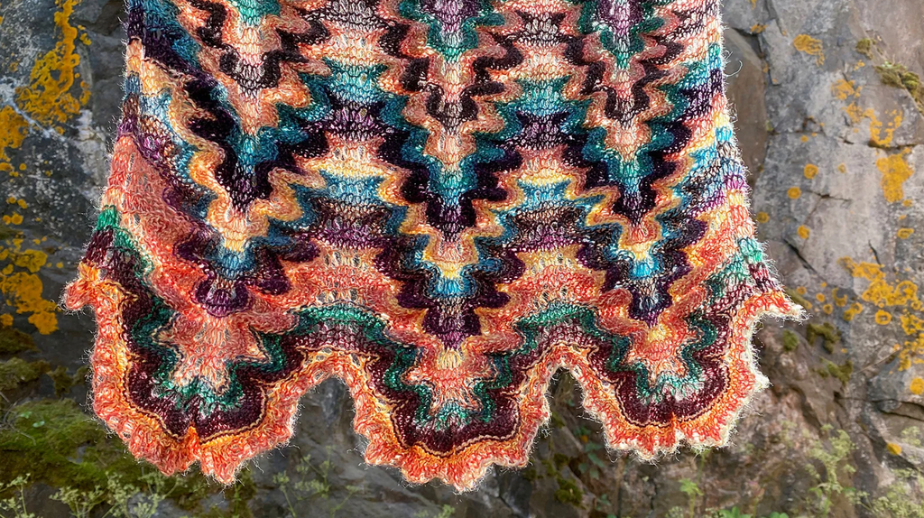 Donnie at the Duck Pond Shawl / Wrap Knitting Kit Pack