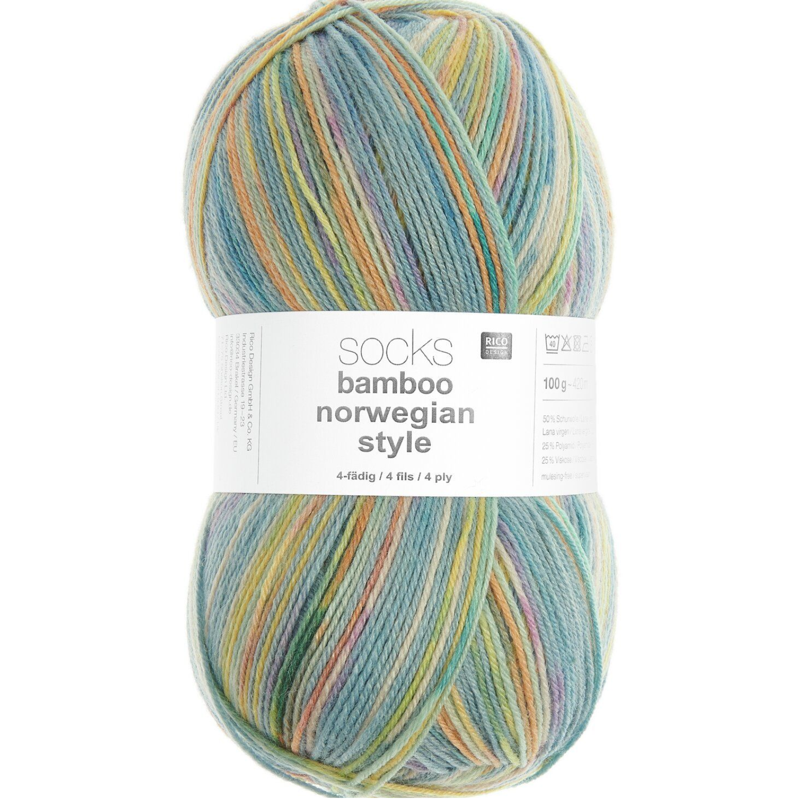 Superba Bamboo Superwash Sock Yarn : Norwegian Style Skies 065