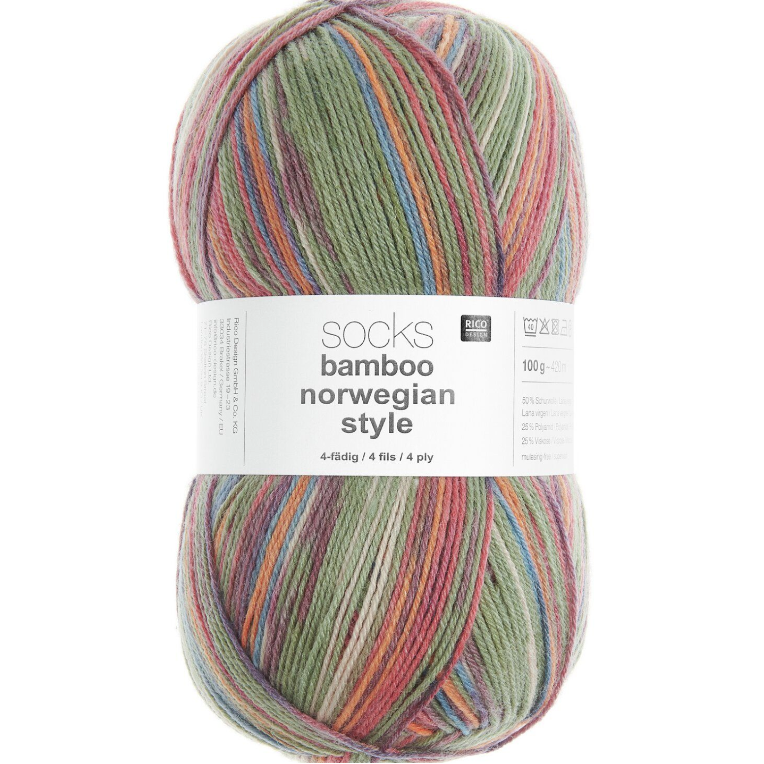 Superba Bamboo Superwash Sock Yarn : Norwegian Style Forest 063