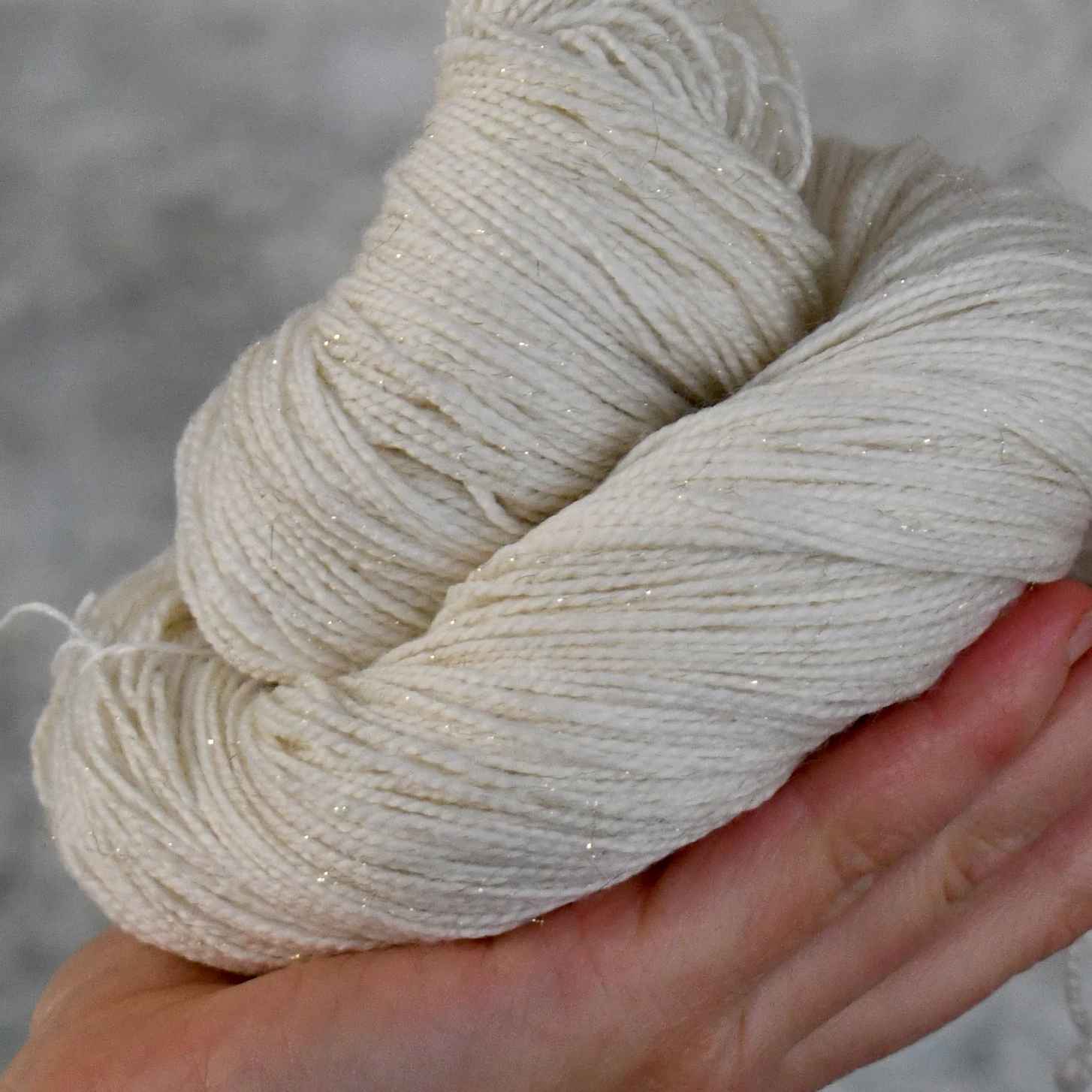 Un-dyed Superwash 4 ply Gold SPARKLE Sock Yarn 100g