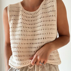 Hand Knitted Cotton Summer Top Kit - by Caidree