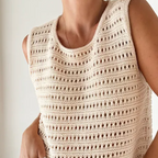 Hand Knitted Cotton Summer Top Kit - by Caidree