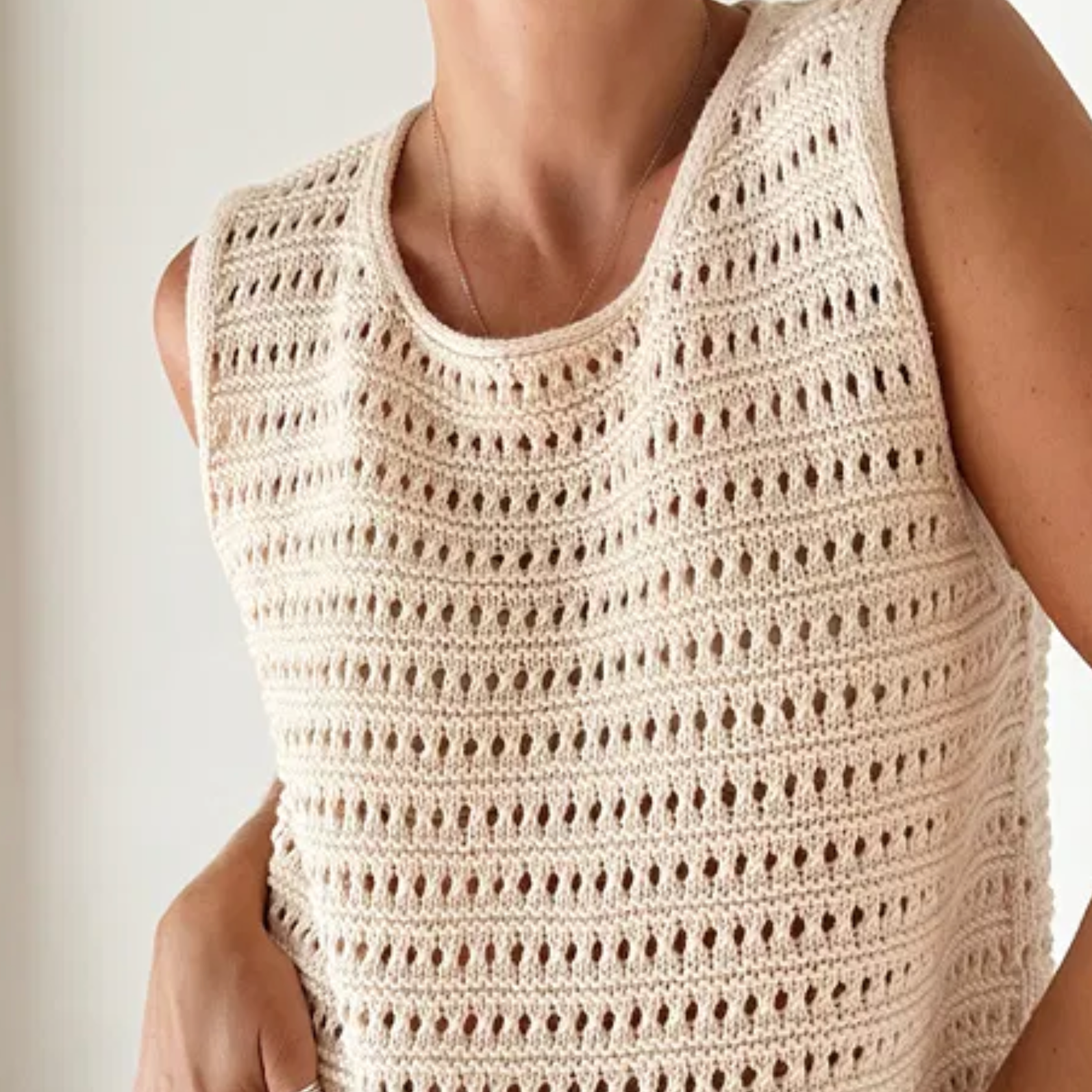 Hand Knitted Cotton Summer Top Kit - by Caidree