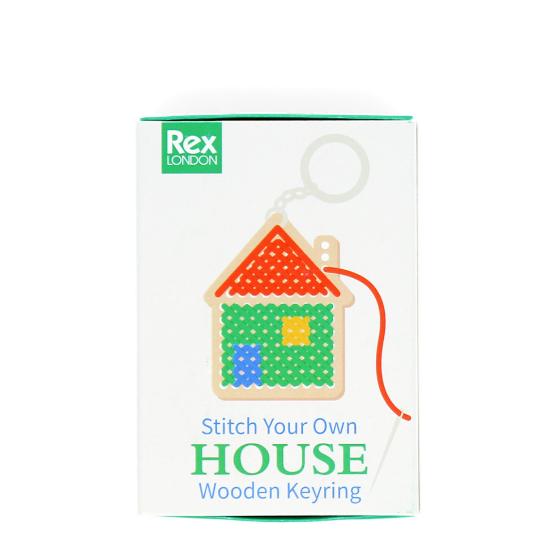Stitch Your Own Wooden House Keyring Kit