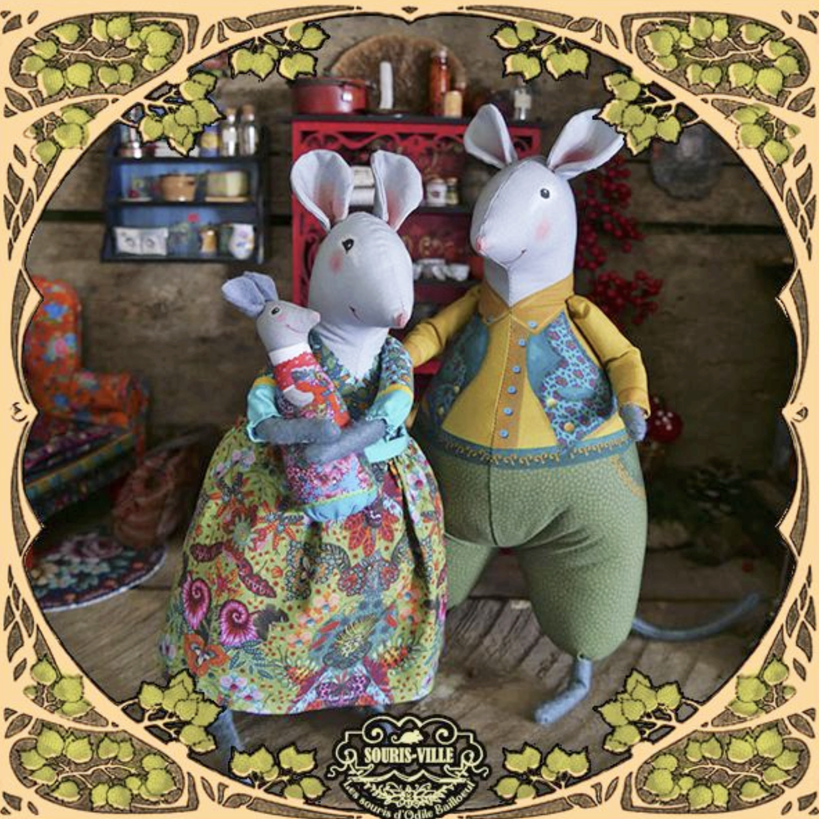 Sewing Kit : Mice : Prosper, Gruyère & Nina Gorgonzola