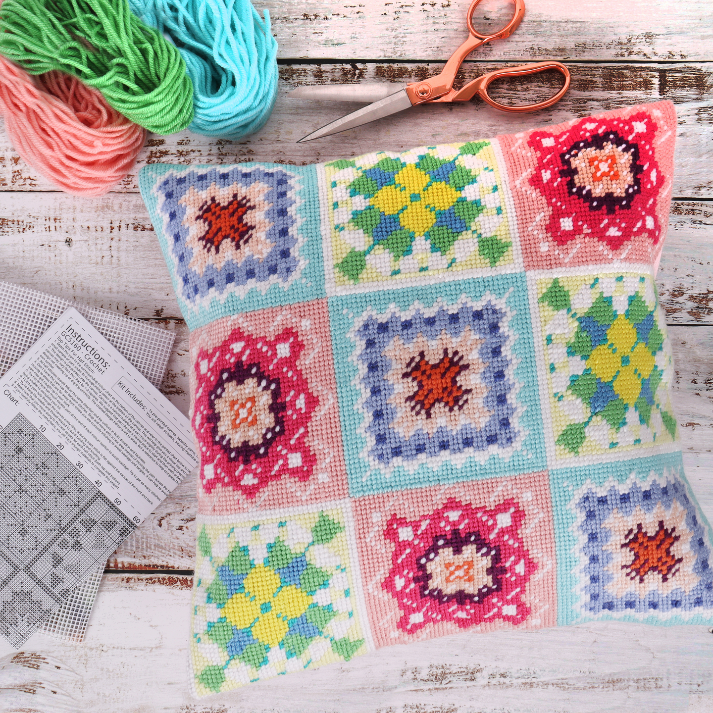 Half Stitch / Tapestry Kit: Cushion: Crochet