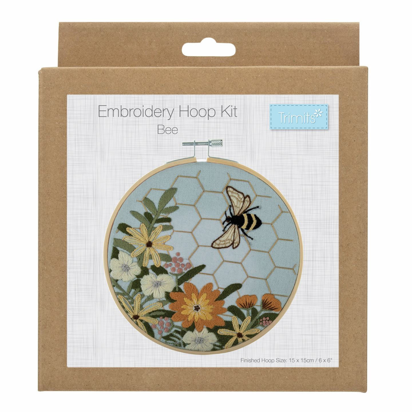 Embroidery Kit with Hoop: Bee