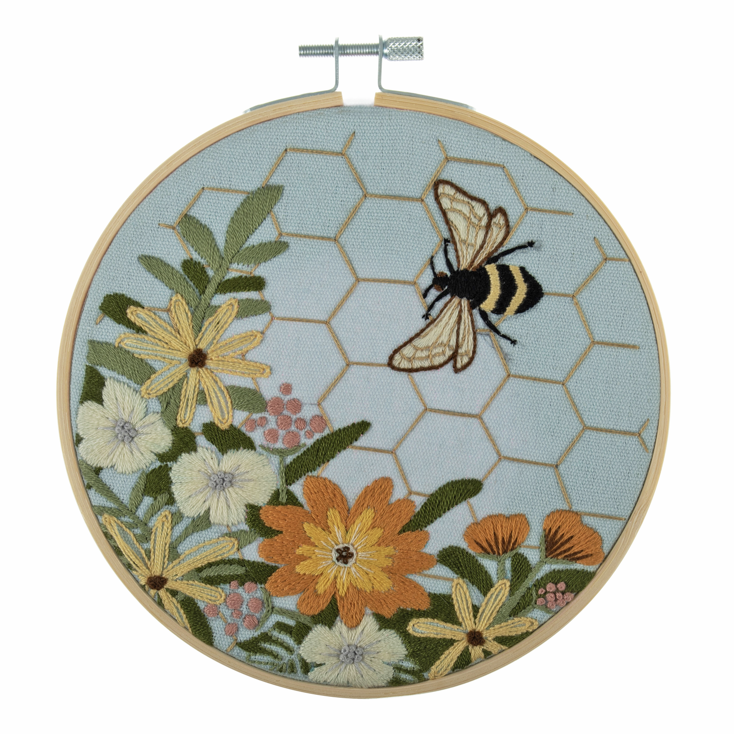Embroidery Kit with Hoop: Bee
