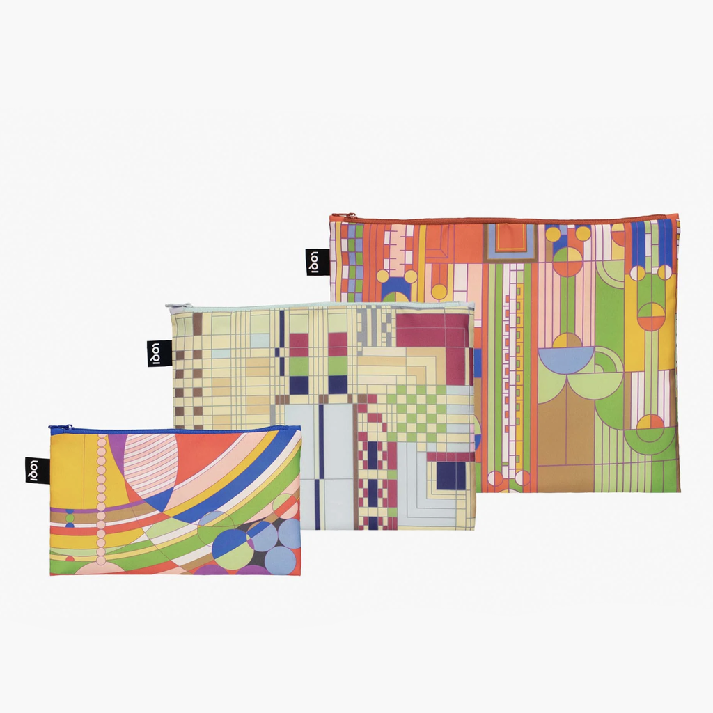 Frank Lloyd Wright Recycled Zip Pockets