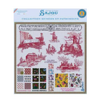 Sajou Cross Stitch Cushion Kit : Mustard Yellow Oriental Flowers cushion