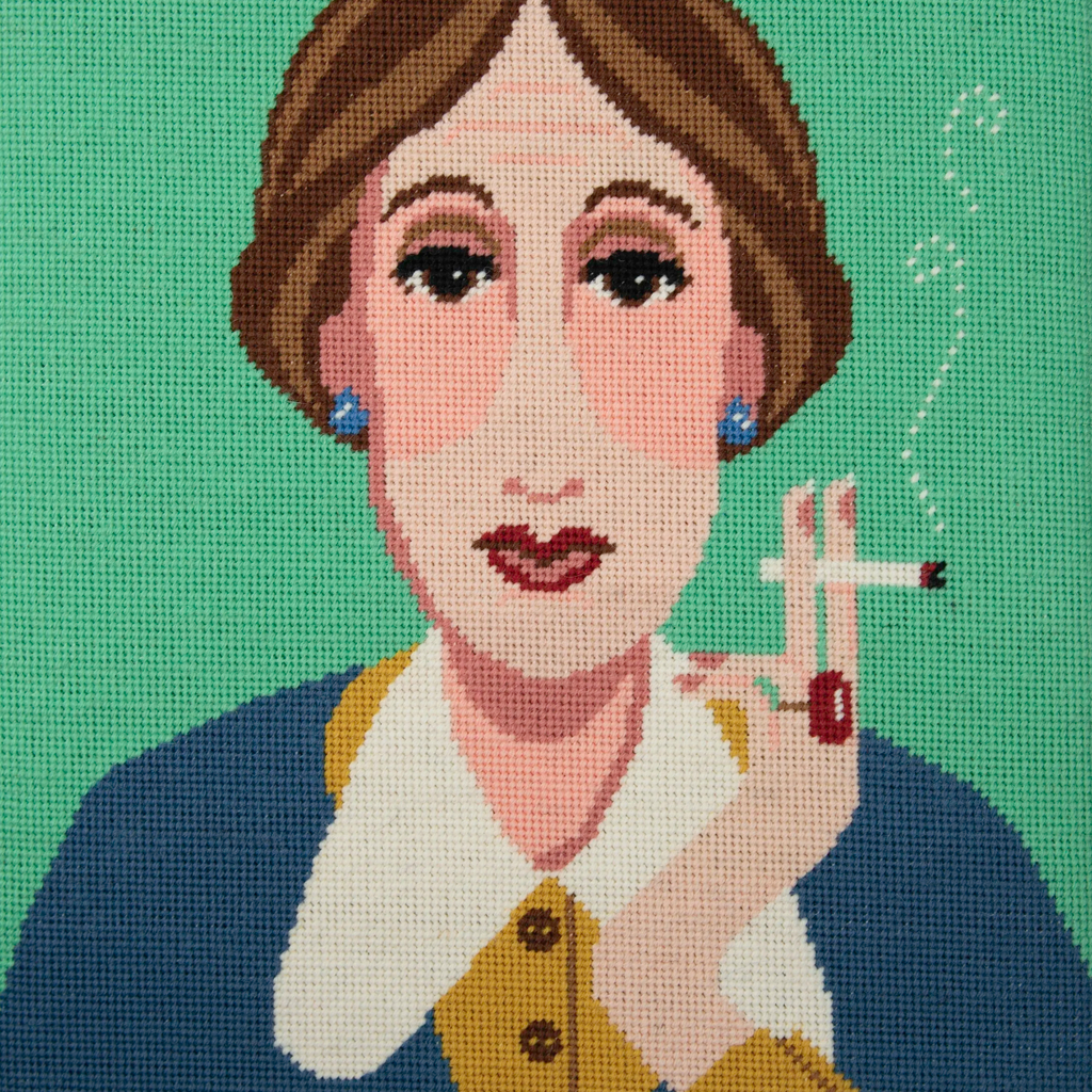 Virginia Woolf Cross Stitch Kit : Printed Canvas