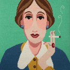 Virginia Woolf Cross Stitch Kit : Printed Canvas