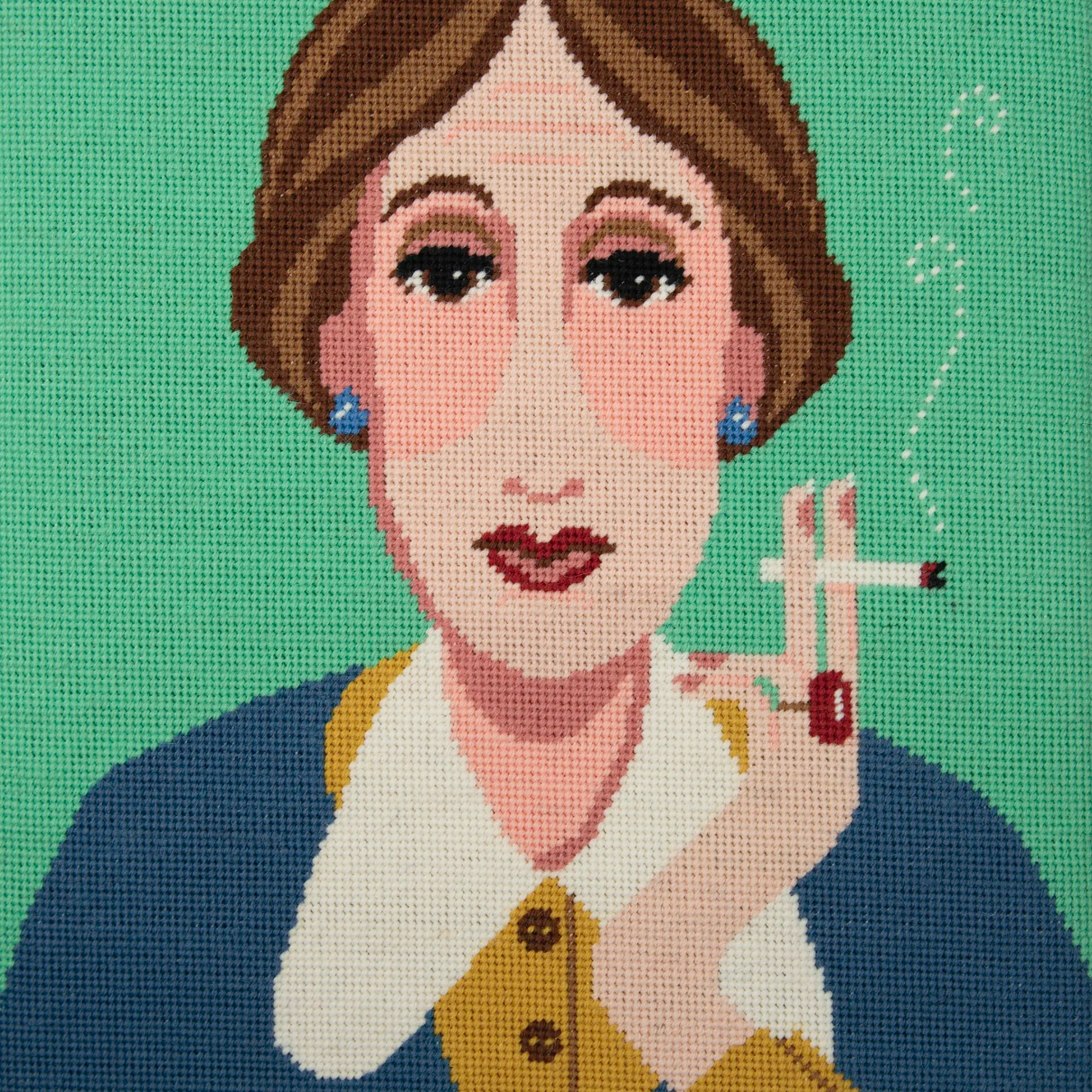 Virginia Woolf Cross Stitch Kit : Printed Canvas
