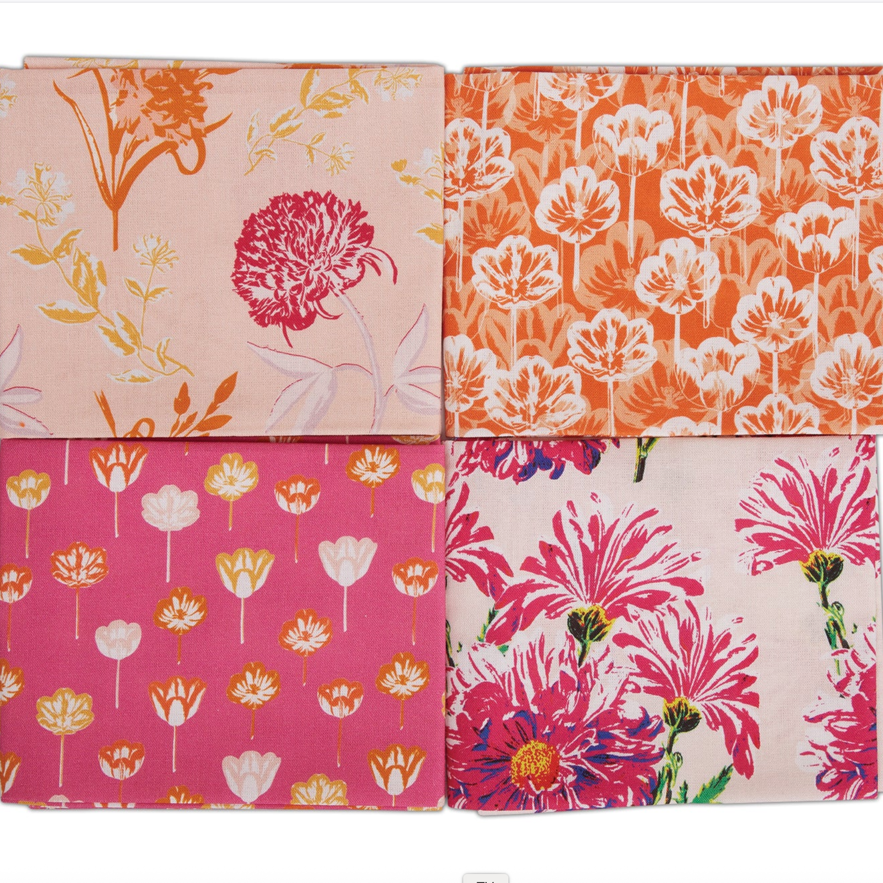 RHS Fat Quarter Fabric Bundle, Bloom, 45 X 56cm, Pack of 4