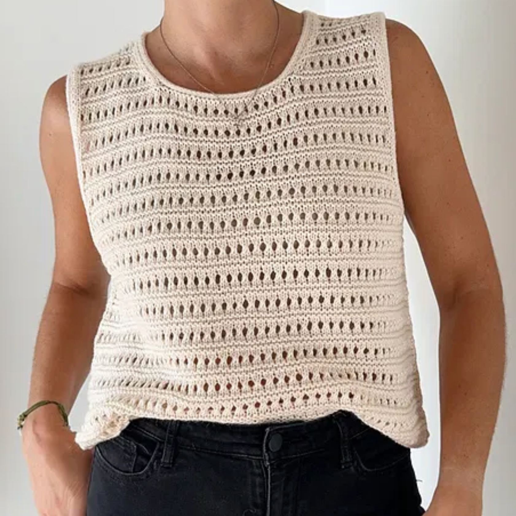 Hand Knitted Cotton Summer Top Kit - by Caidree