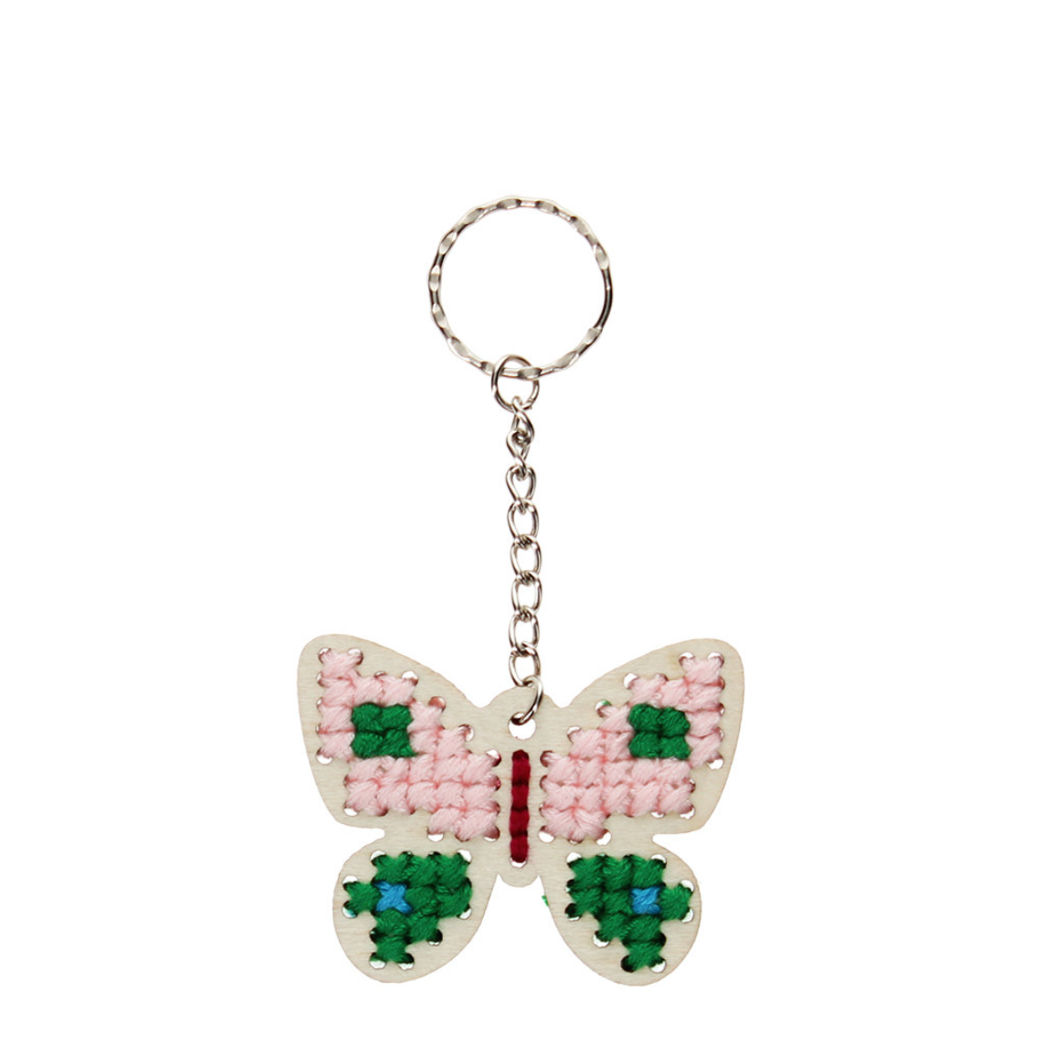 Stitch your own wooden keyring - Butterfly