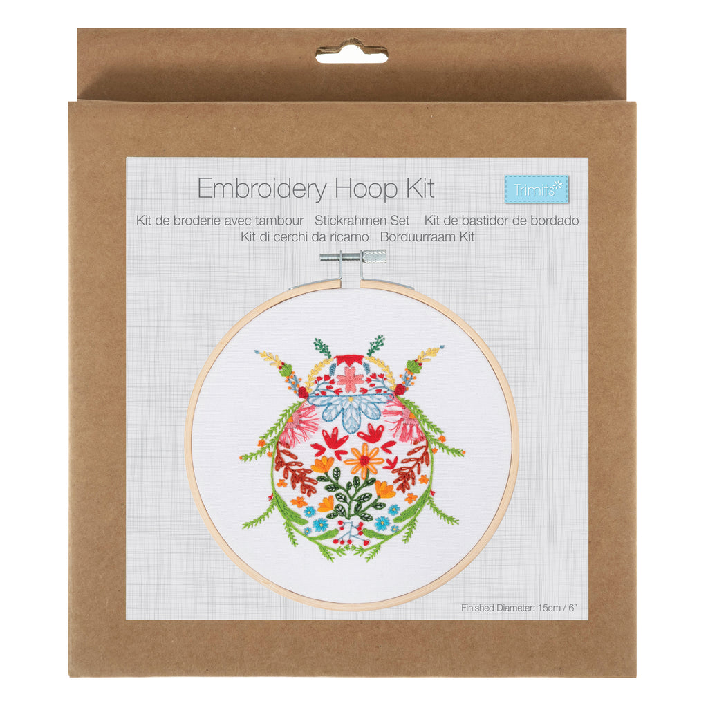 Embroidery Kit with Hoop: Bug