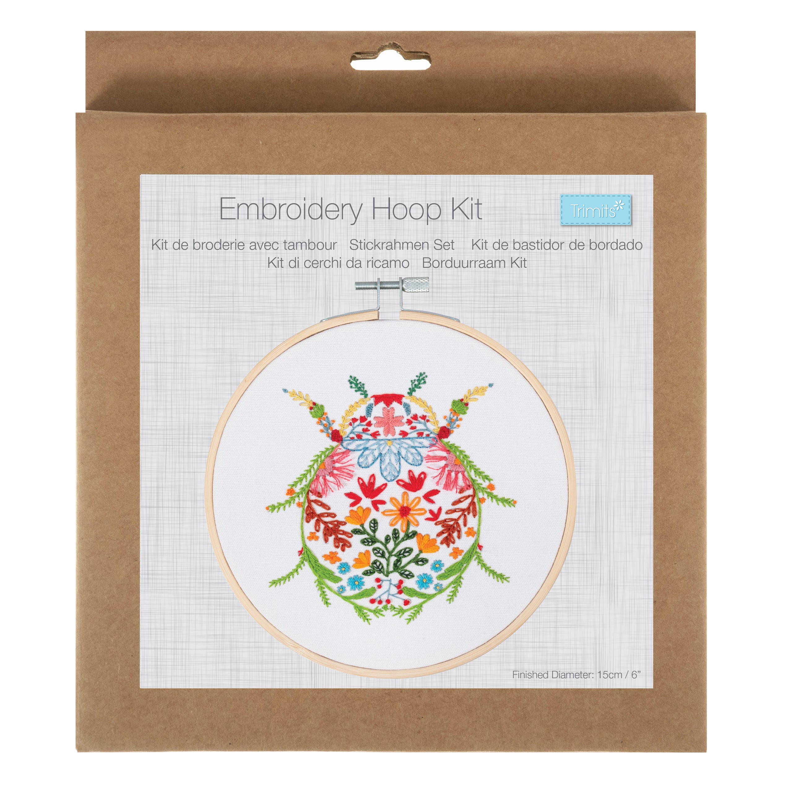 Embroidery Kit with Hoop: Bug