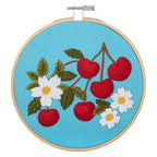 Embroidery Kit with Hoop: Cherries