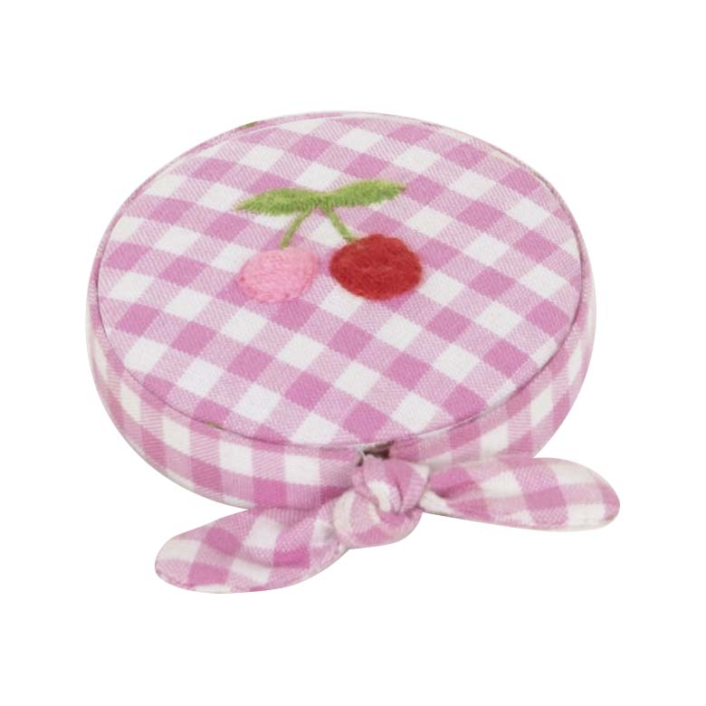 Tape Measure: Embroidered Cherries