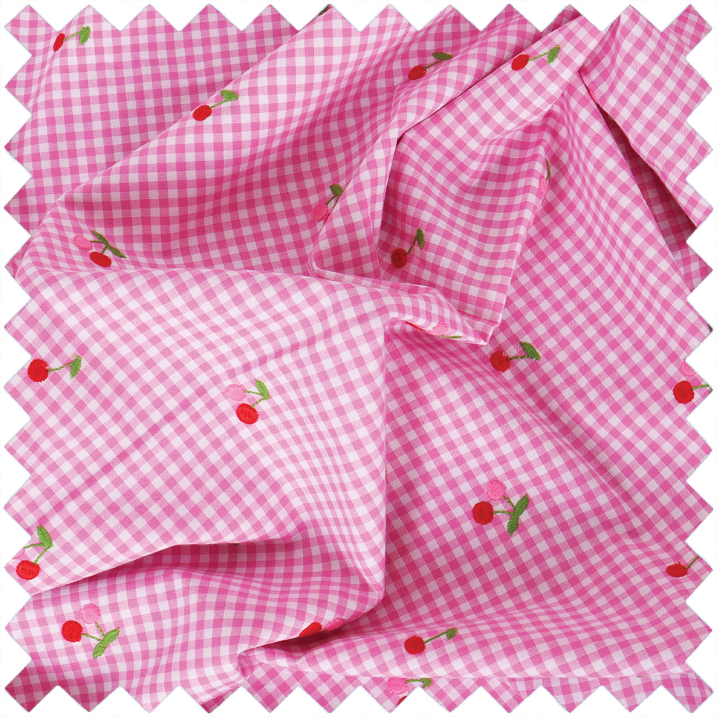Scissors In Case: Embroidered Cherries