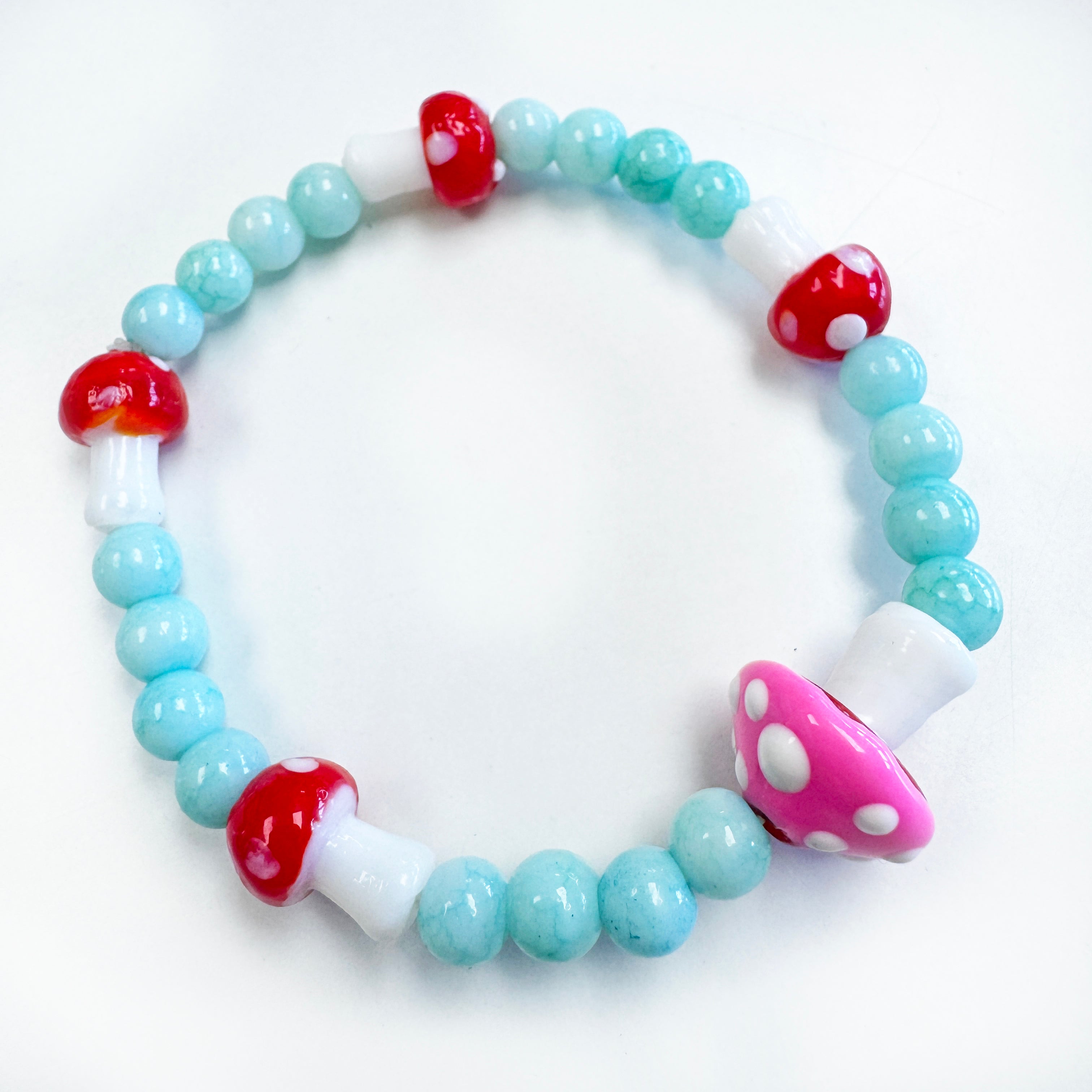Toadstool Bracelet Kit with Glass Beads