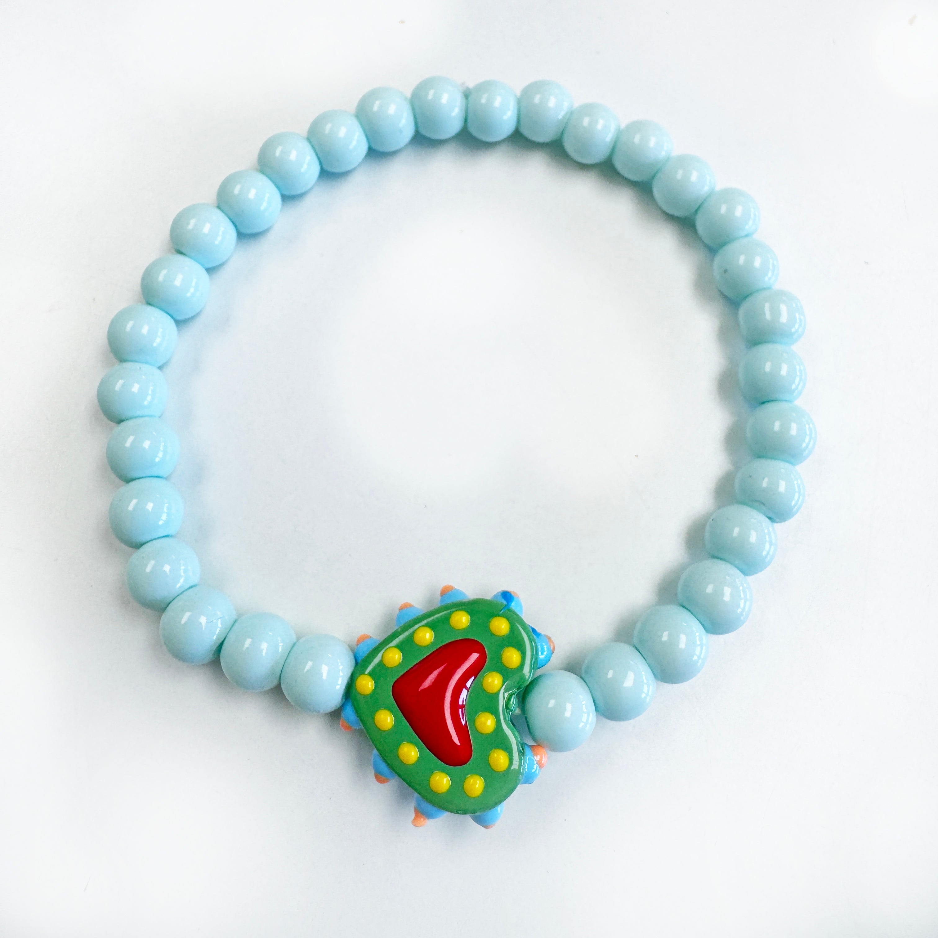Green Heart Bracelet Kit with Glass Beads