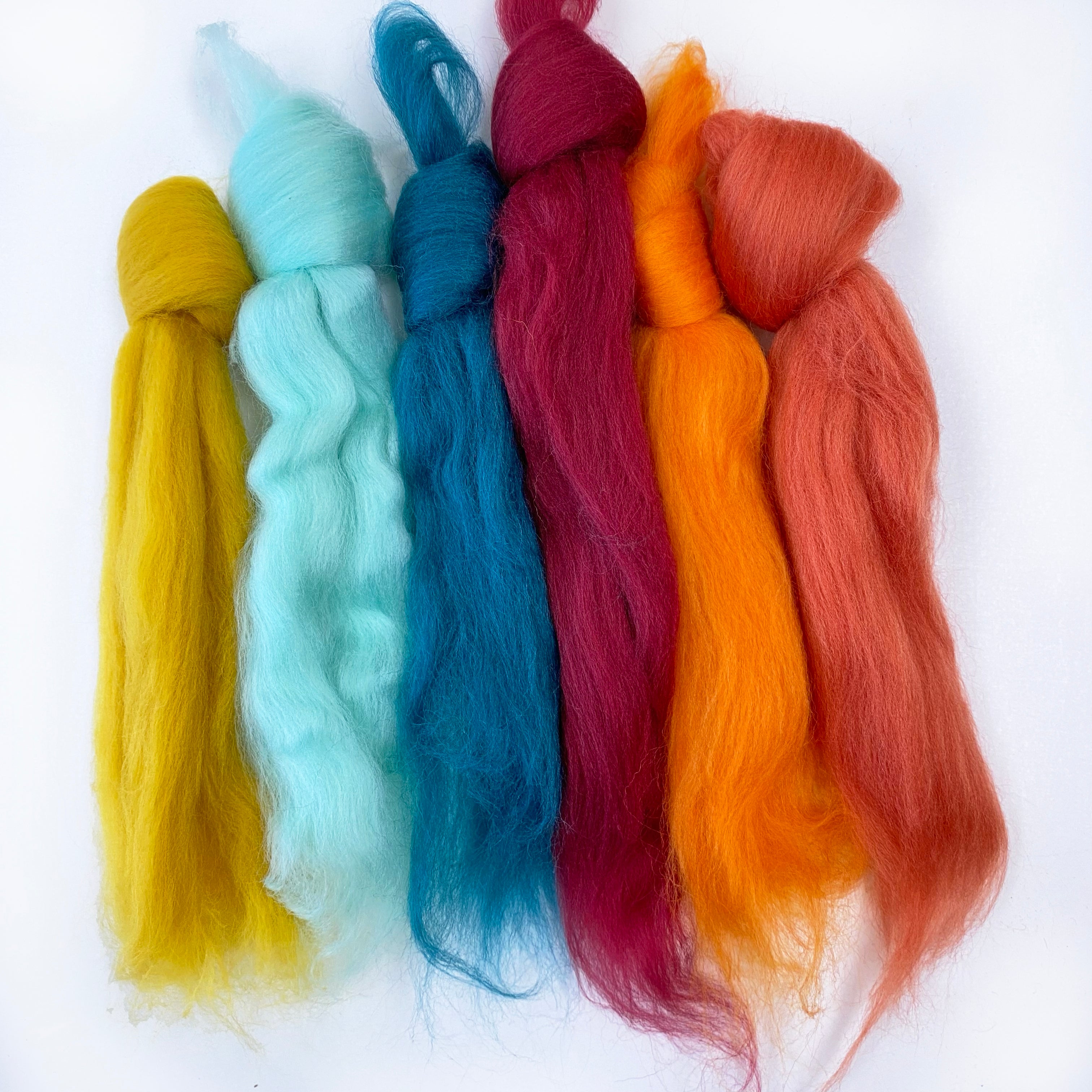 Wes Anderson Merino Wool Tops Inspiration Pack for Felting & Spinning