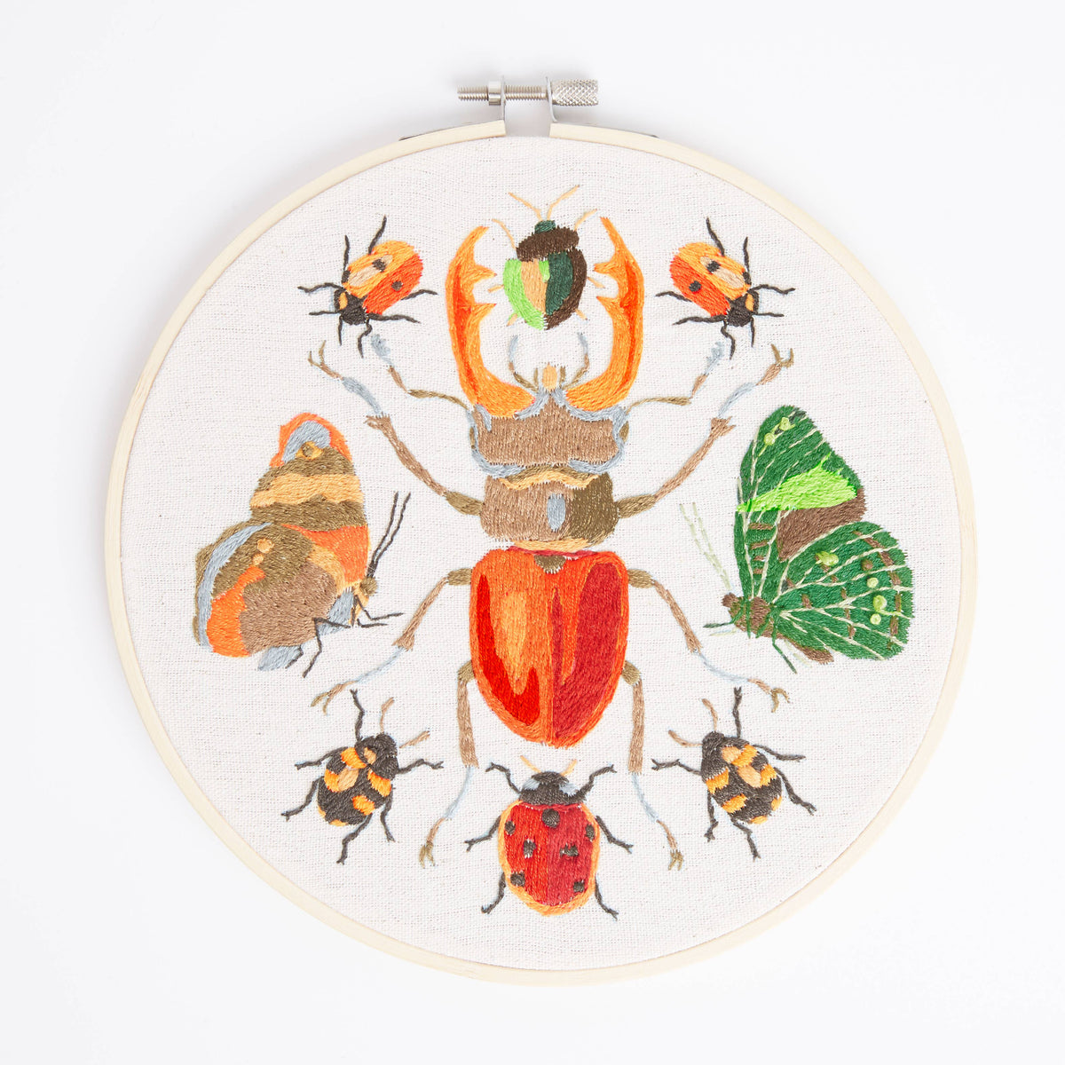 Natural History Museum Embroidery Hoop Kit, Insects 8"