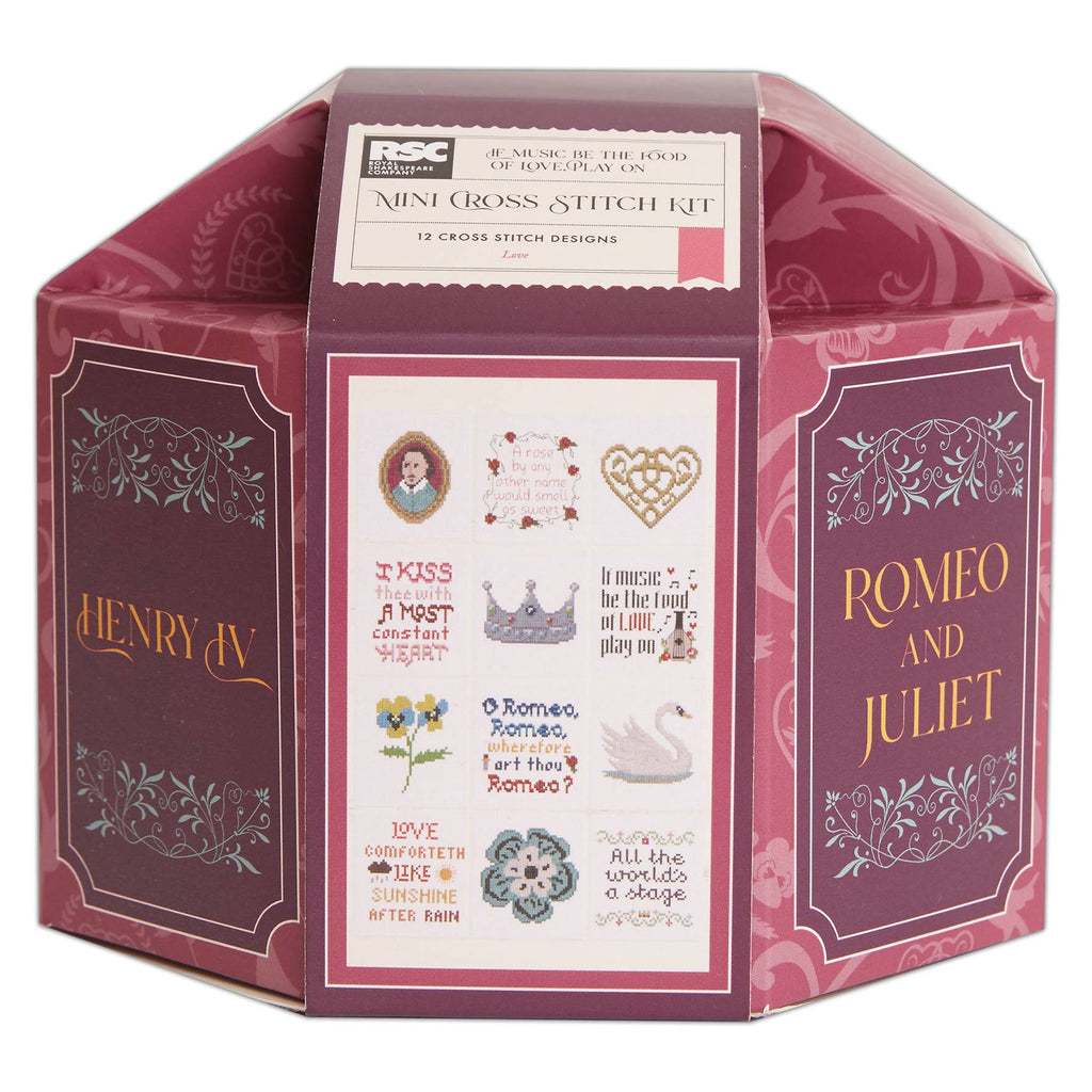 Royal Shakespeare Company 12 Mini Cross Stitch Kit, Love