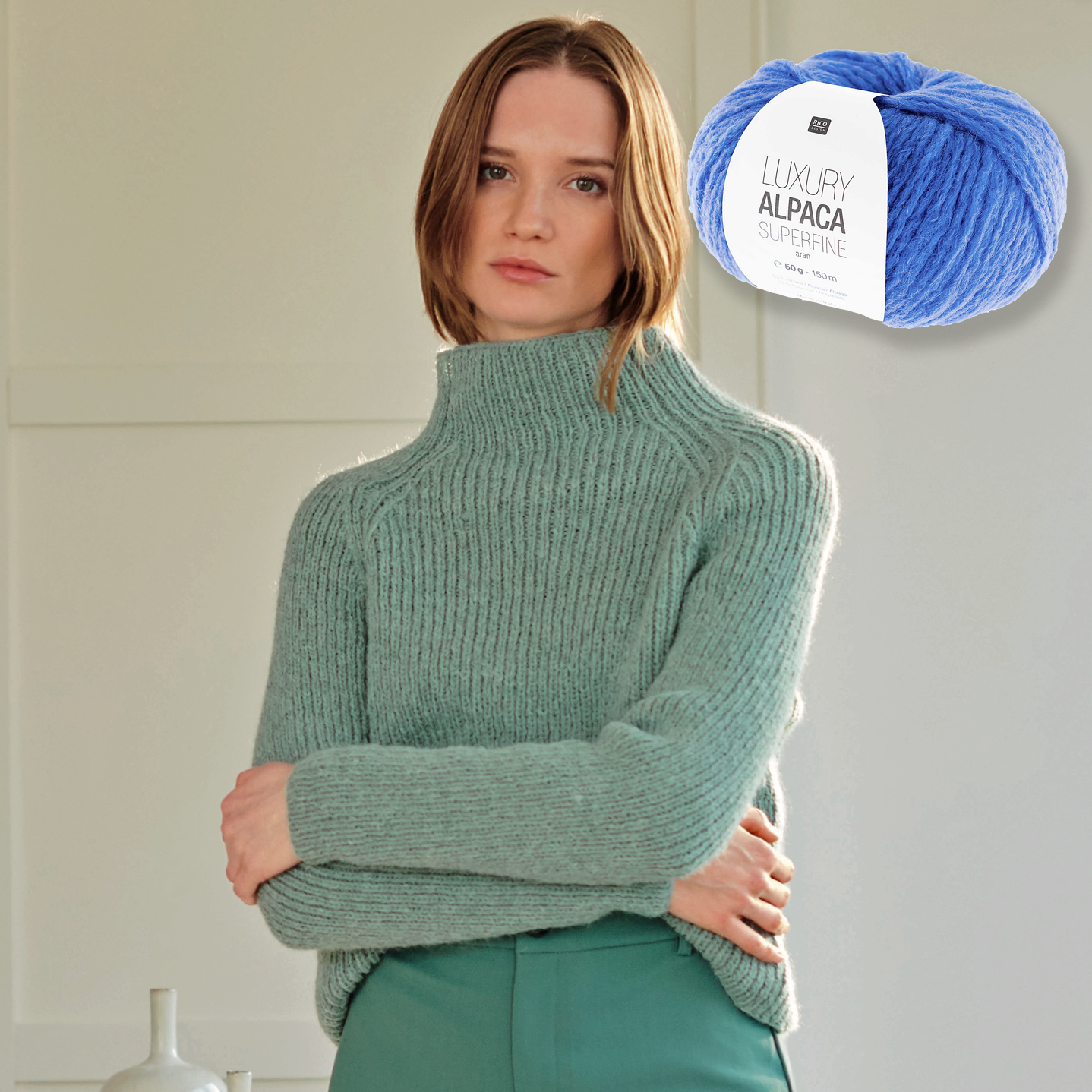 Jumper Kit : Turtleneck : Luxury Alpaca Superfine Aran