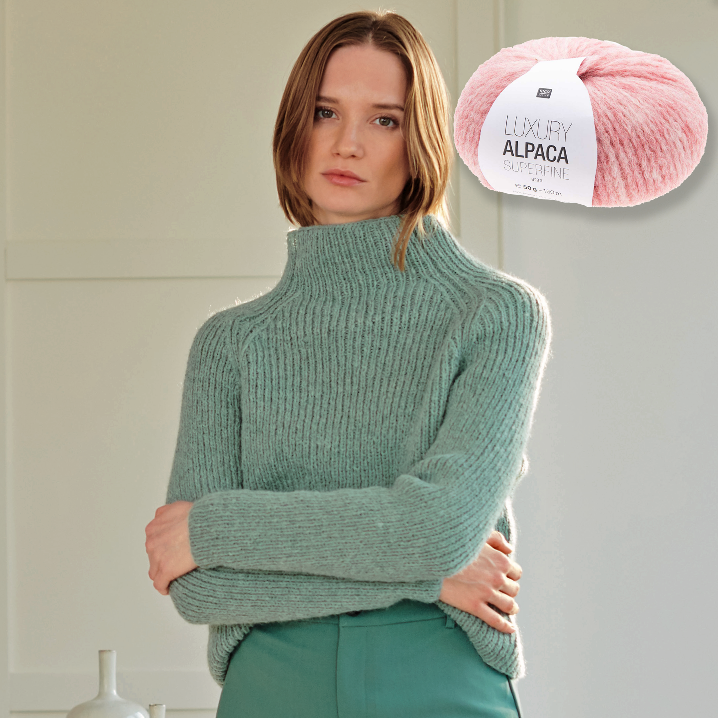 Jumper Kit : Turtleneck : Luxury Alpaca Superfine Aran