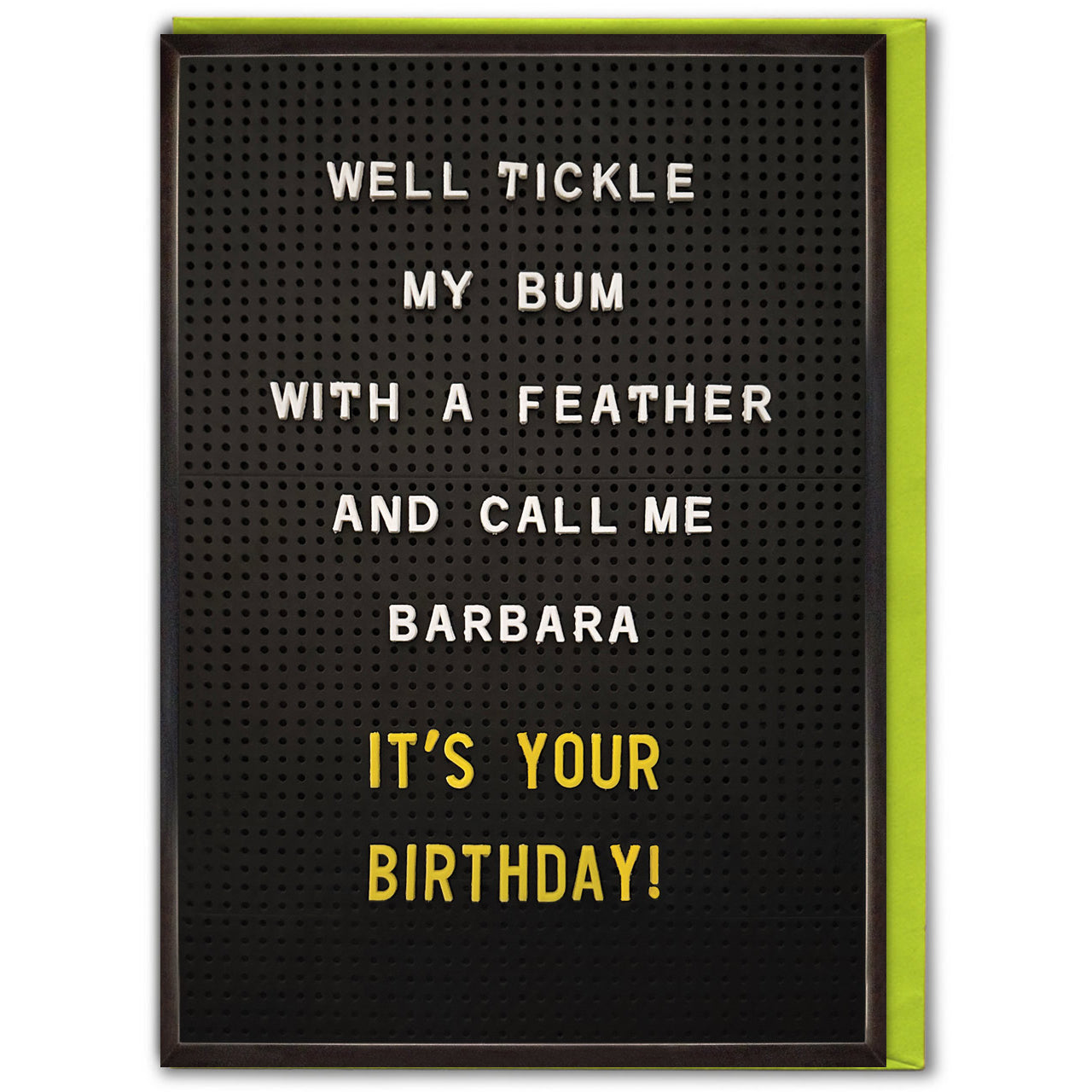 Greetings Card : Tickle My Bum & Call Me Barbara