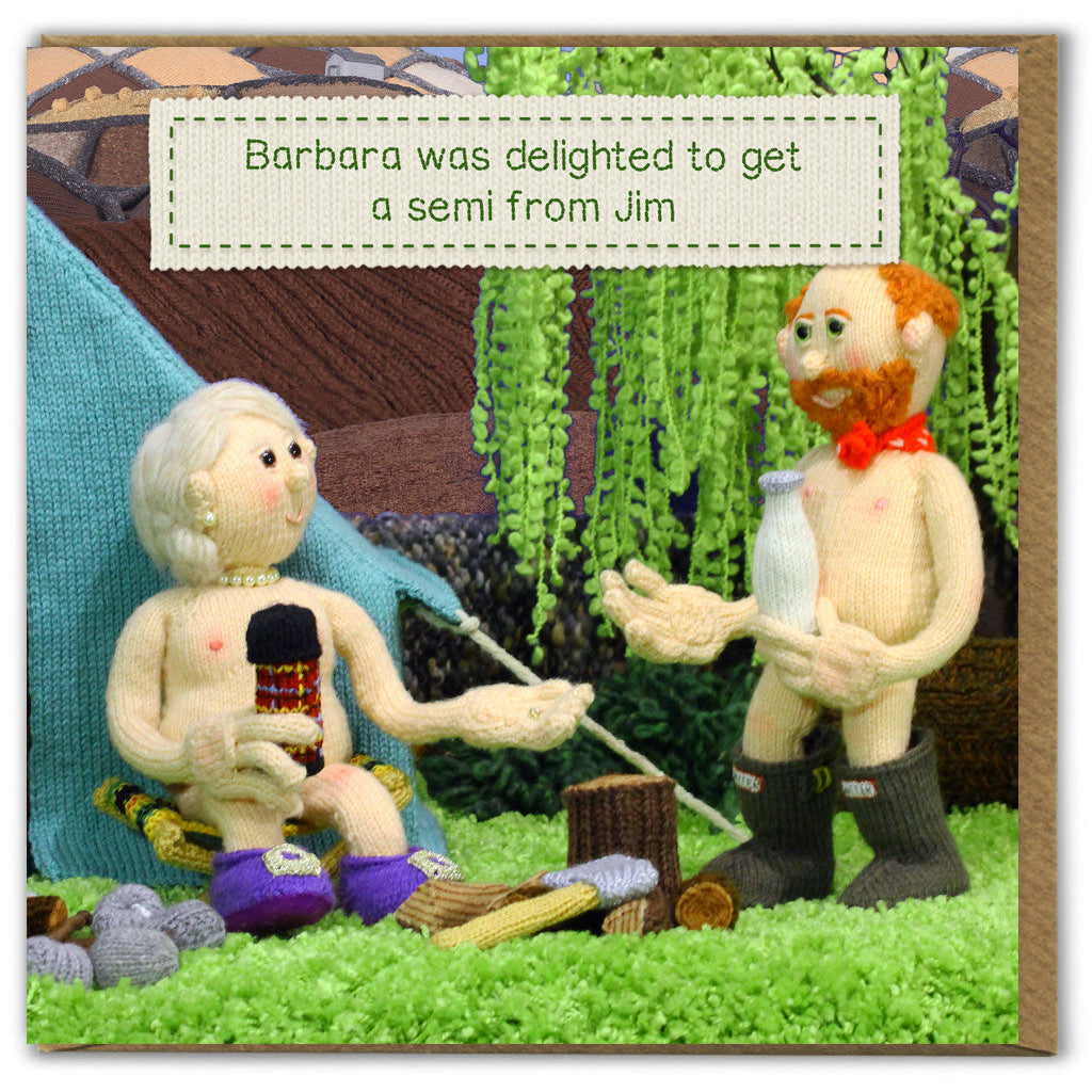 Greetings Card : Nudinits : Semi From Jim