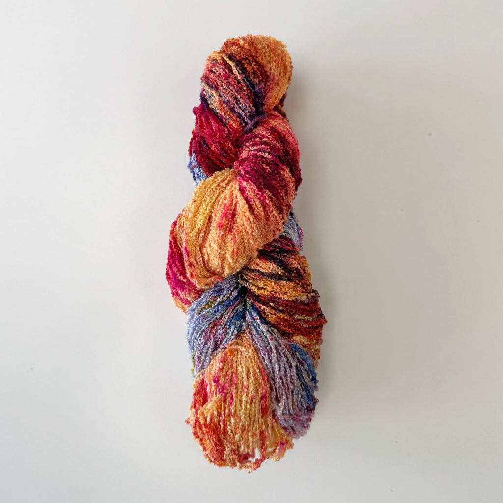 Gilliangladrag Hand Dyed Silk Bouclé Yarn : Funkytown