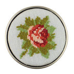 Sajou Round Box Cross Stitch Kit : Roses à Trianon