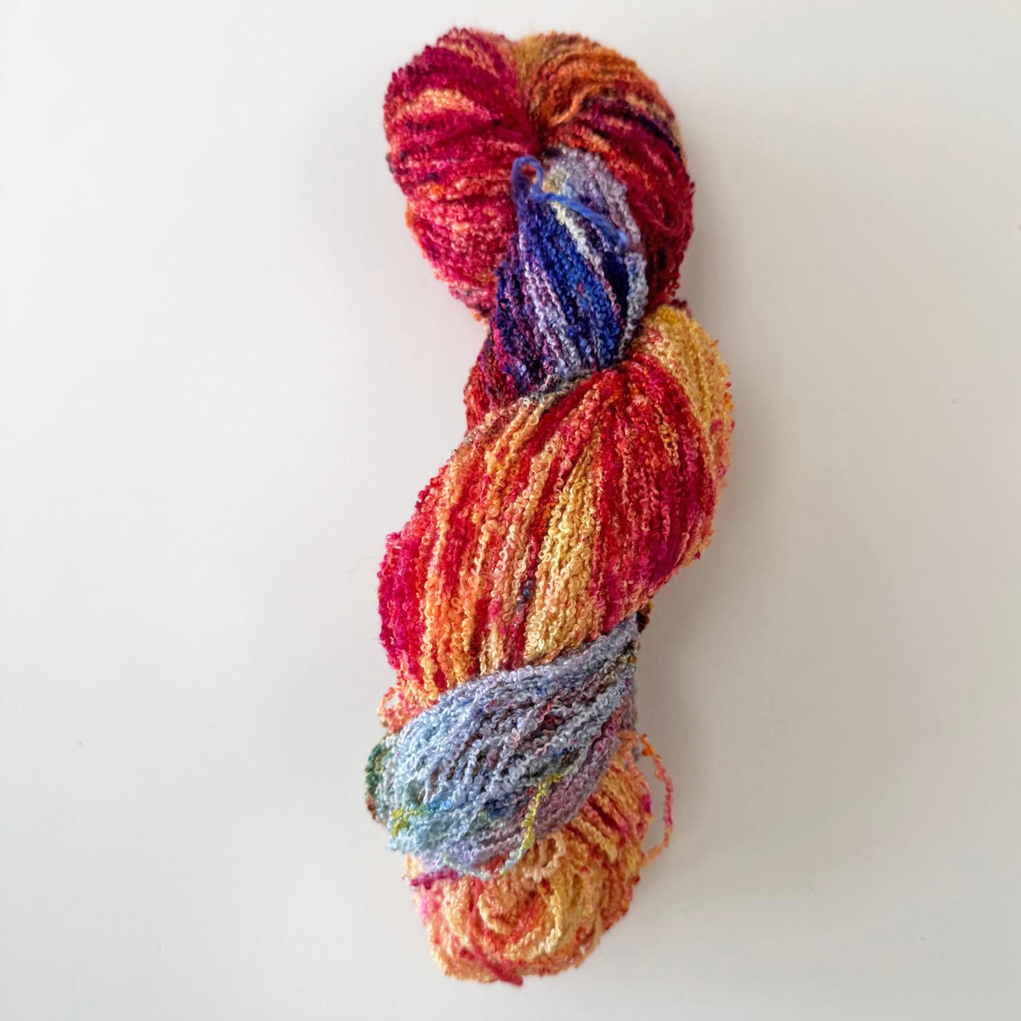 Gilliangladrag Hand Dyed Silk Bouclé Yarn : Funkytown