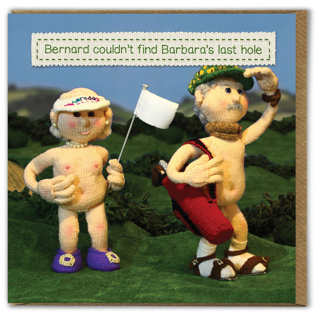 Greetings Card : Nudinits : Barbara's Last Hole