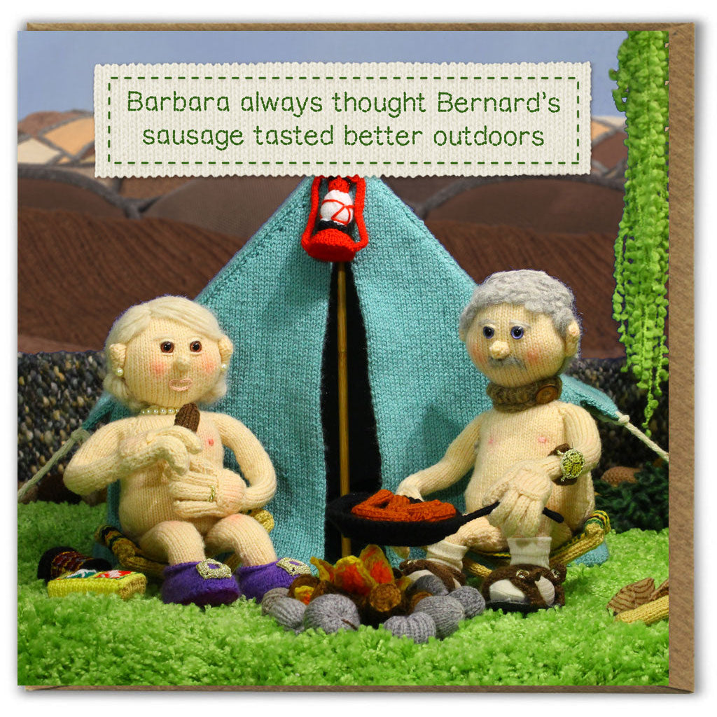 Greetings Card : Nudinits : Bernard's Sausage